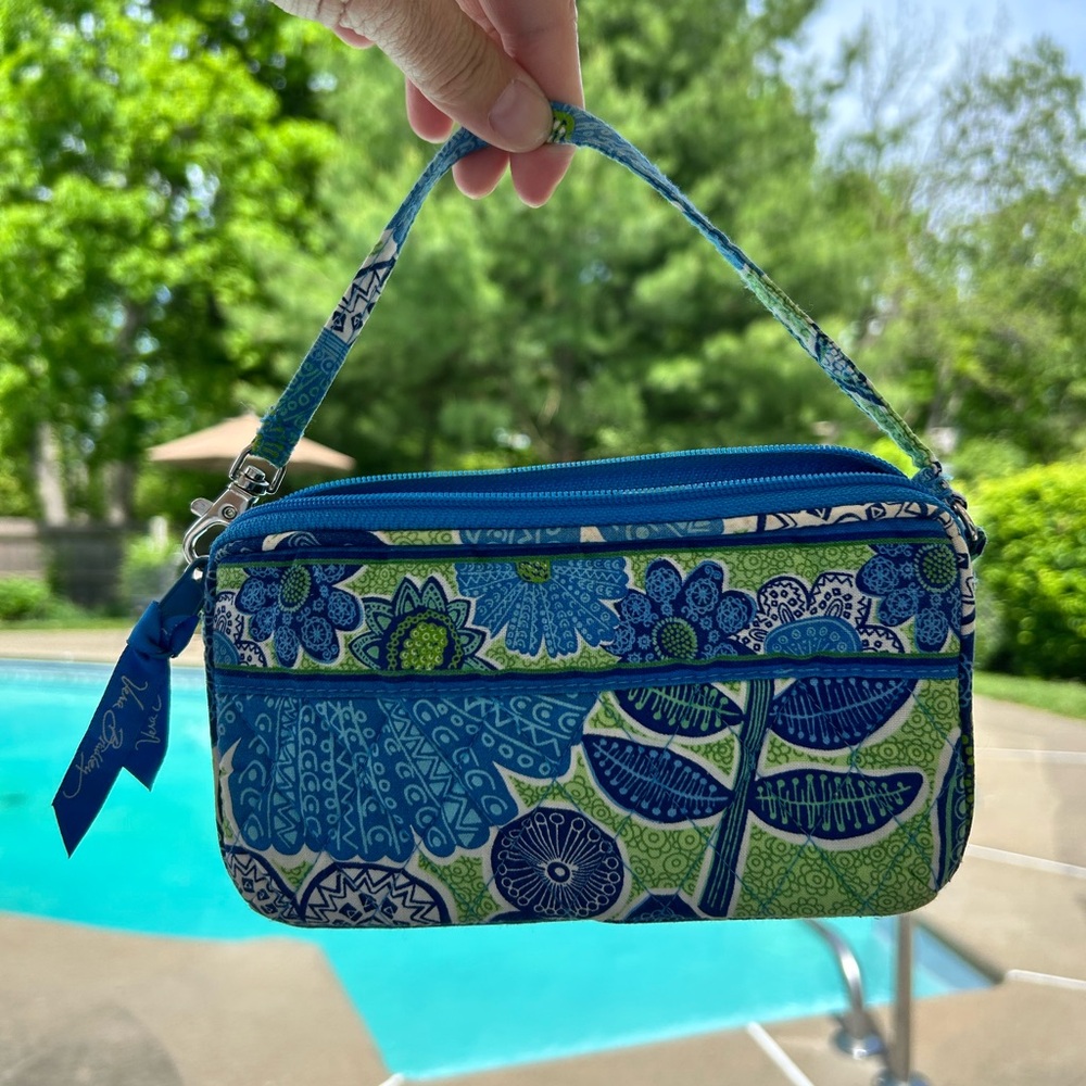 Vera Bradley Blue and Green Floral Women's Bag